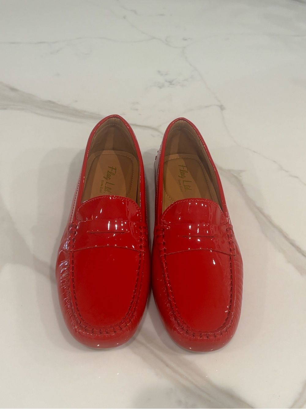 NEVER WORN- Women’s Flag Ltd Red Patent Moc loafers
